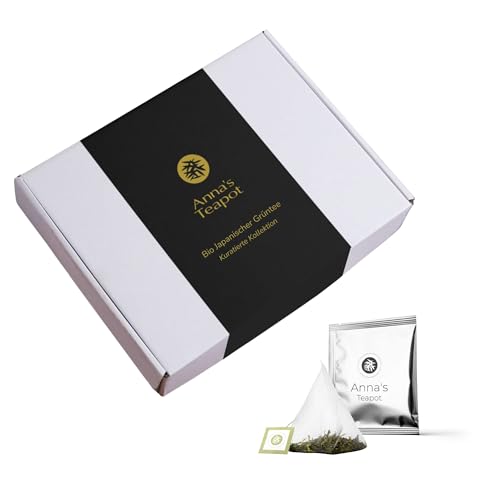 Anna's Teapot Organic Japanese Tea Gift Set - Curated Selection of 3 Types of the Best Japanese Tea in 18 Individually Wrapped Teabags